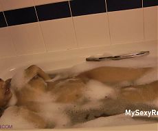 Indian Housewife Taking Shower Filmed By Her Husband